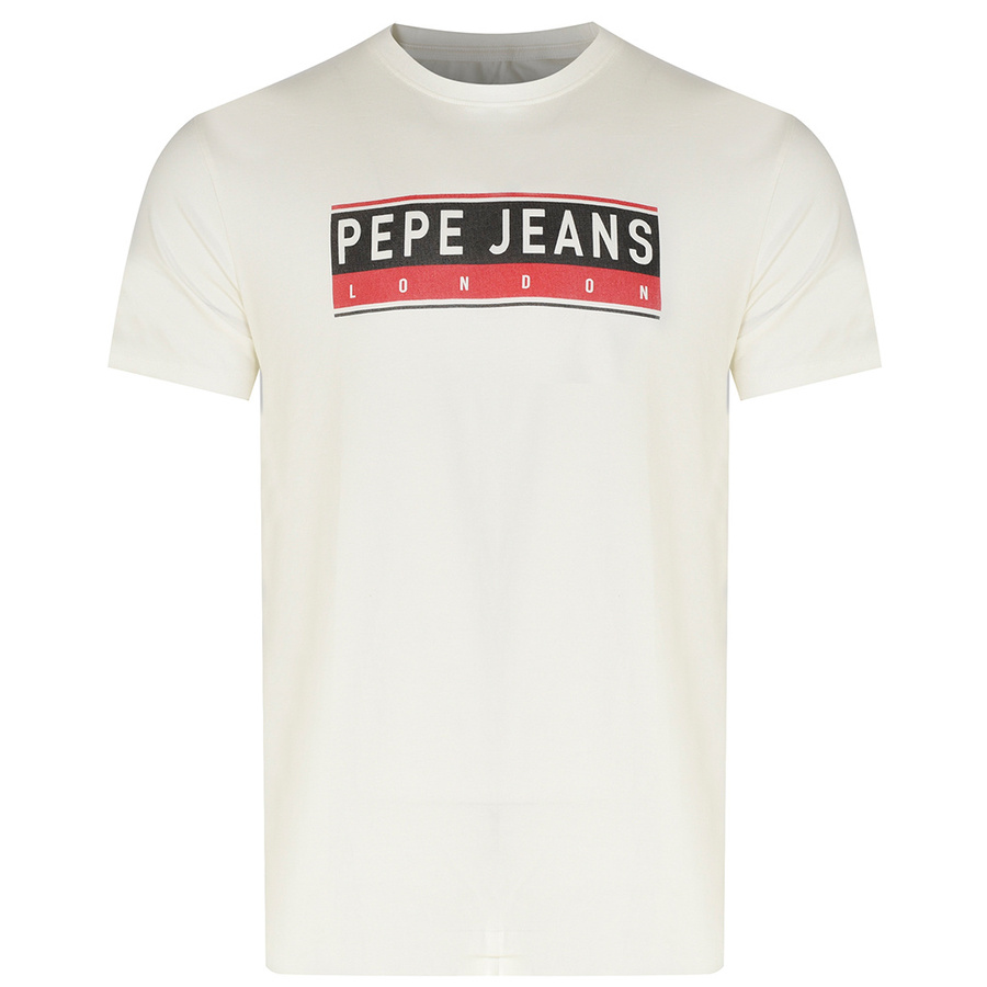T-shirt Męski PEPE JEANS Oldwive PM508942 Biały