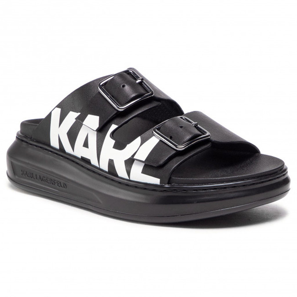 Klapki KARL LAGERFELD KL62505 Black Lthr 