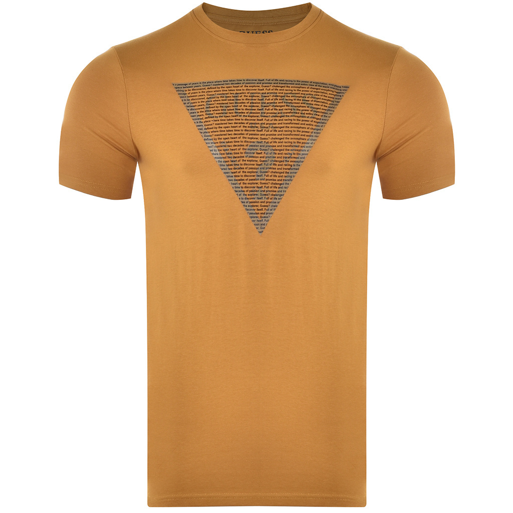 T-Shirt Męski GUESS Logo M1RI28 J1311 Bursztynowy
