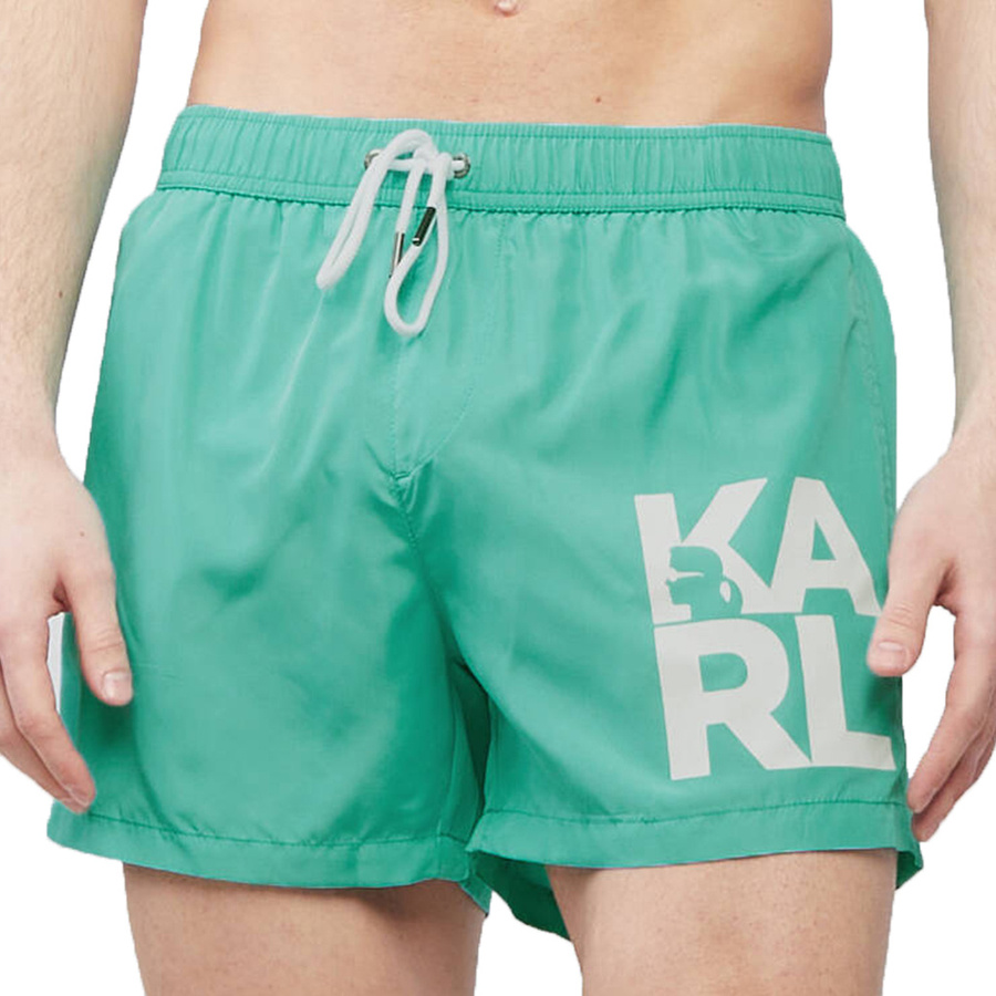 Szorty Kąpielowe KARL LAGERFELD KL22MBS08 Turkus
