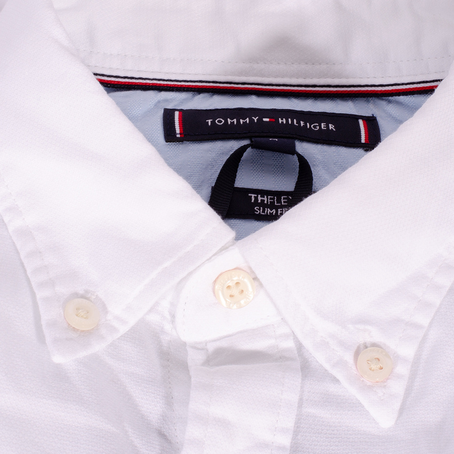 Koszula Męska TOMMY JEANS Dobby MW0MW33782 Biała