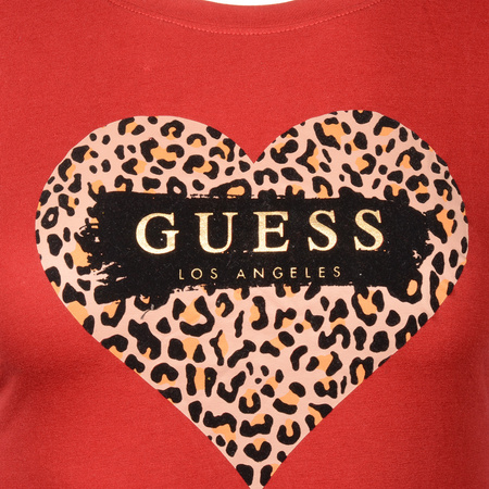 T-Shirt Damski GUESS W1YIOQ R8G00 Czerwony