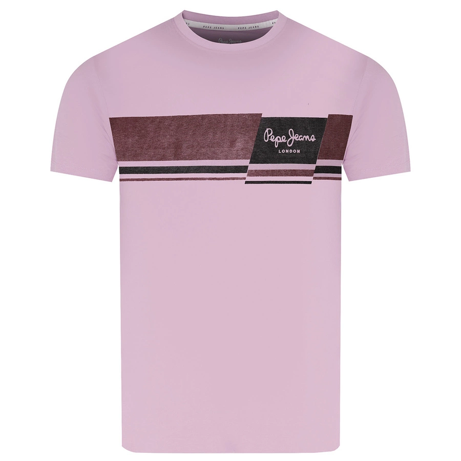 T-shirt Męski PEPE JEANS Oldwive PM508942 Różowy