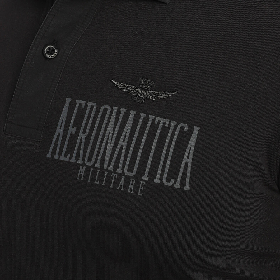 Koszulka Polo Aeronautica Militare PO1612J399 Czarna