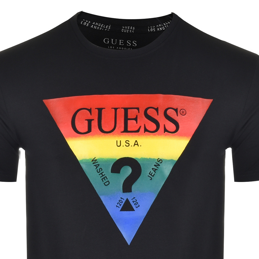 T-shirt Męski GUESS Logo M0BI99 J1300 Czarny