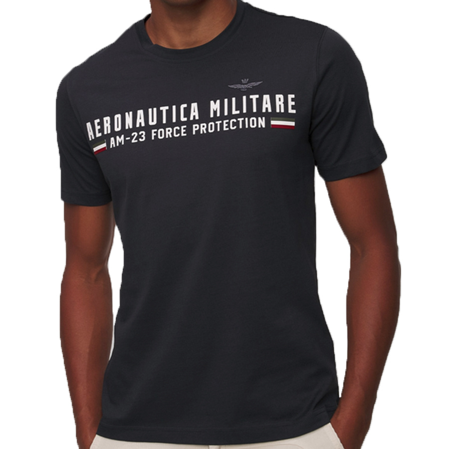 T-shirt Męski Aeronautica Militare 242TS1942J538 Granatowy