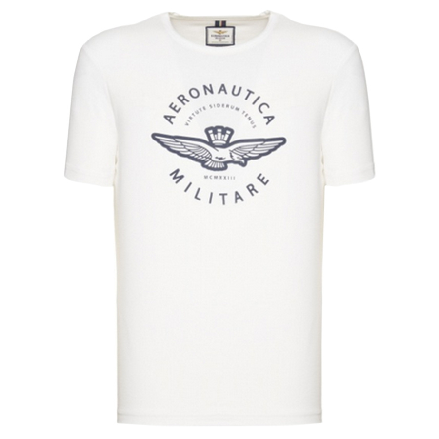 T-shirt Męski Aeronautica Militare 201TS1719J452 Biały