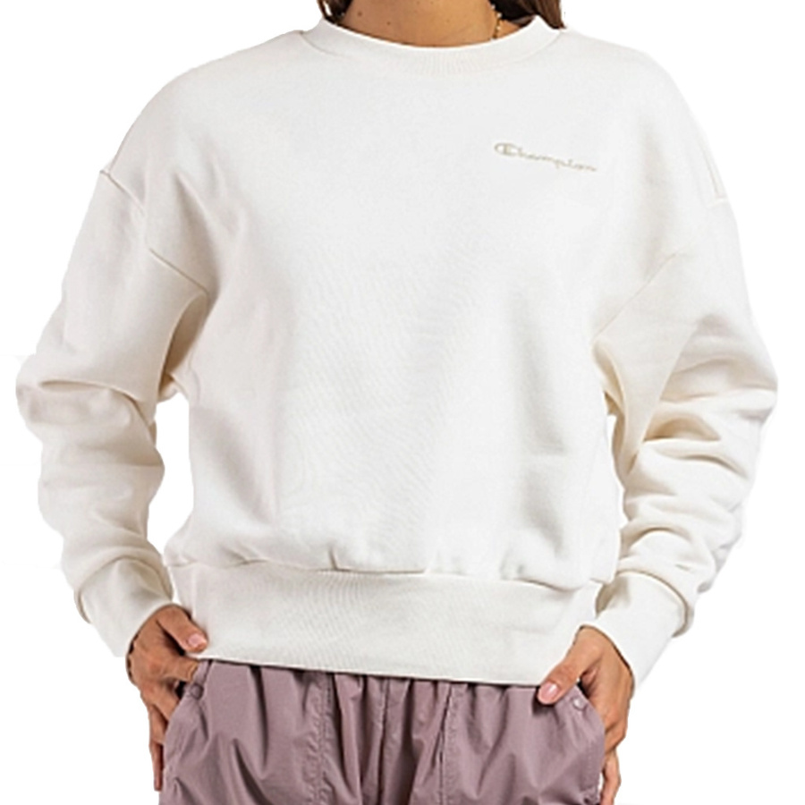 Bluza Damska CHAMPION 114742 Kremowa Regular Fit