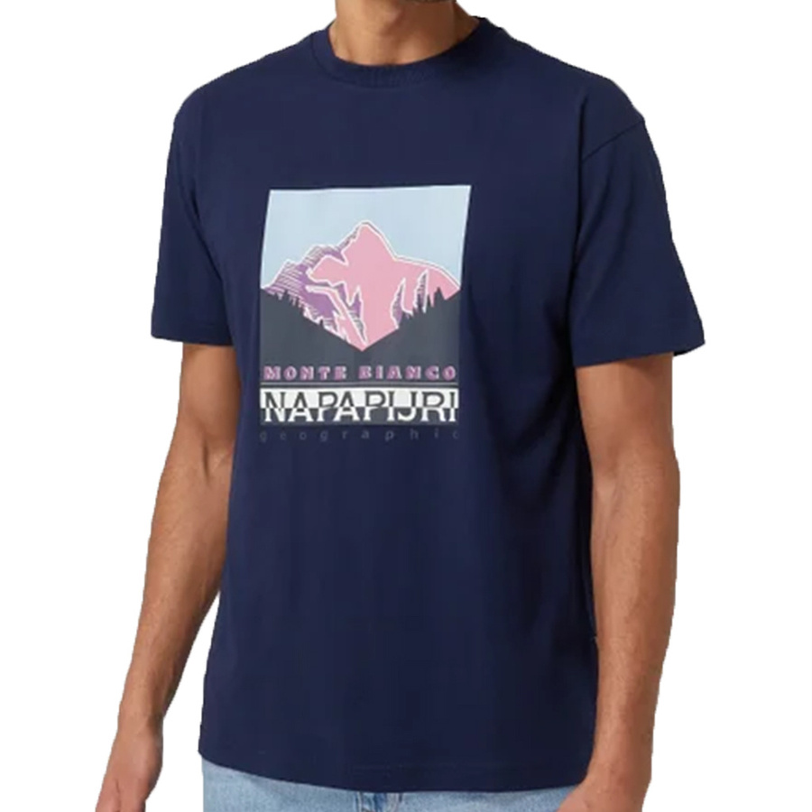 T-Shirt NAPAPIJRI Quintino NP0A4G6E Granatowy