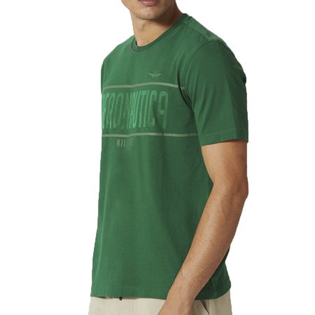 T-shirt Męski Aeronautica Militare 222TS2047J550 Zielony