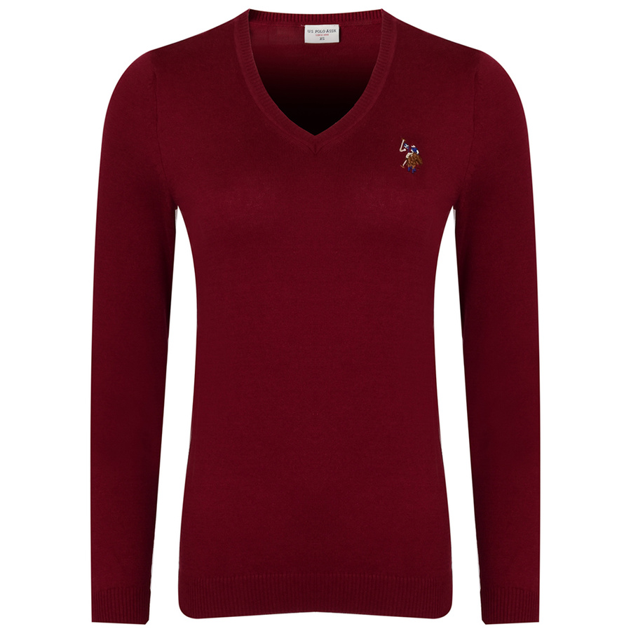 Sweter Damski U.S. POLO ASSN. G082SZ0TK Bordowy