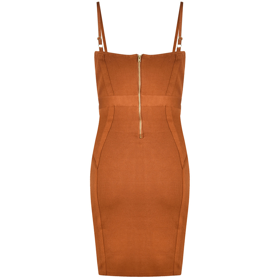 Sukienka Dzianinowa GUESS Q1BK0 4Z2SL1 Brązowa