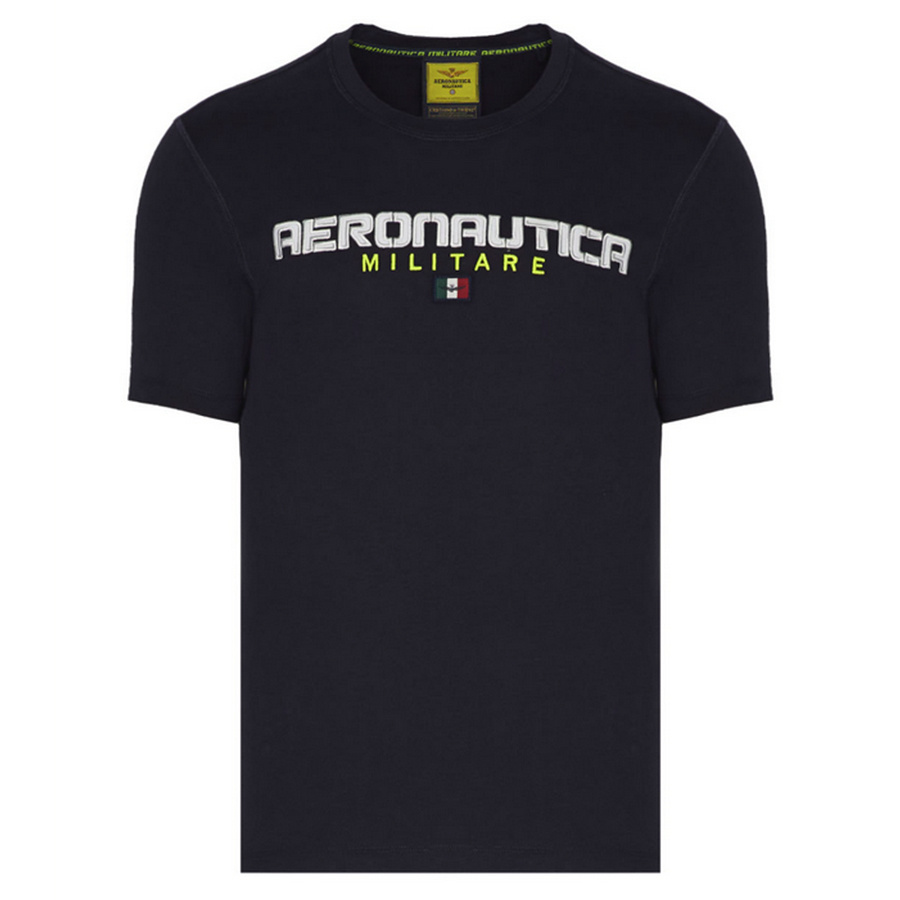 T-shirt Męski Aeronautica Militare 231TS2064J602 Granatowy