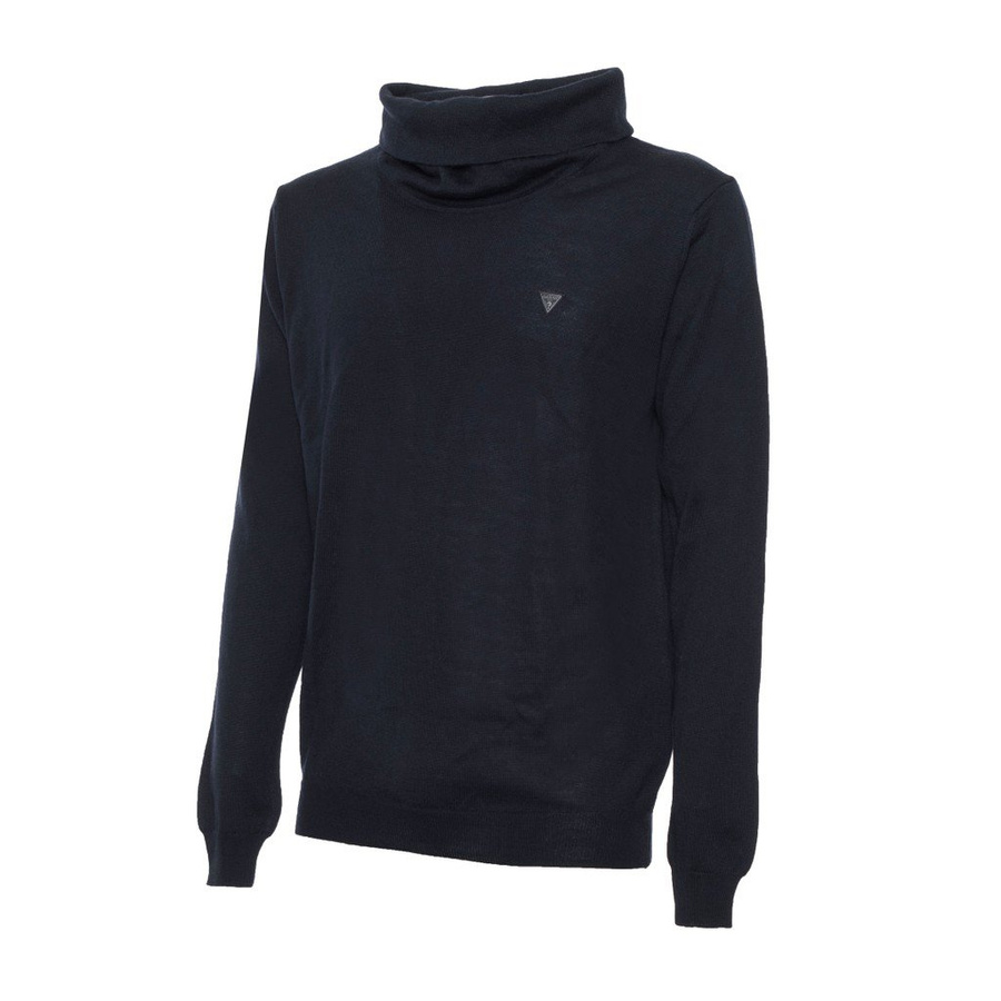 Męski Sweter Golf GUESS Logo M53R26 Czarny