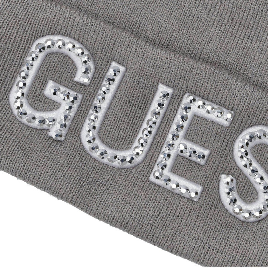 CZAPKA DAMSKA GUESS SZARA ZIMA AW8241 WOL01