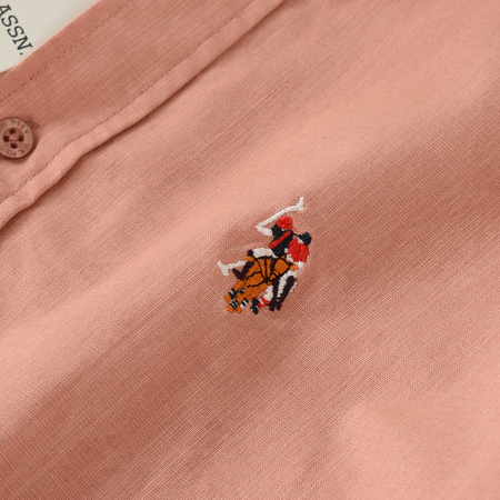 Koszula Męska U.S. POLO ASSN. US16038 Łososiowy