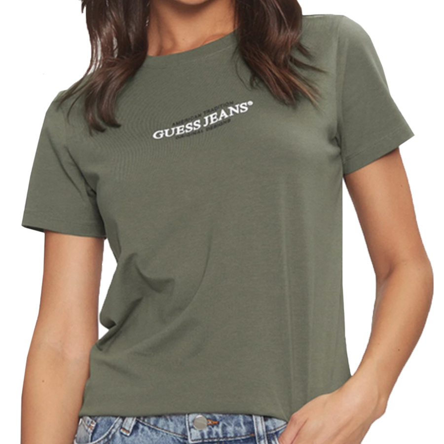 T-shirt Damski GUESS W4YI03 J1314 Khaki