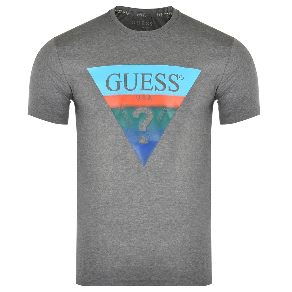 T-shirt Męski GUESS Logo M0BI99 J1300 Szary 