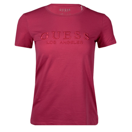 T-Shirt Damski GUESS Logo M1RI28 J1311 Bordowy