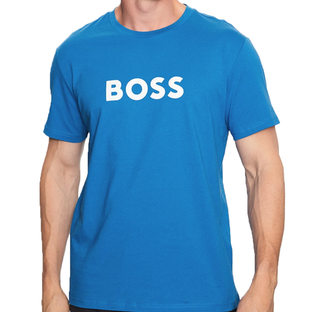 T-shirt Męski BOSS 50491706 Niebieski
