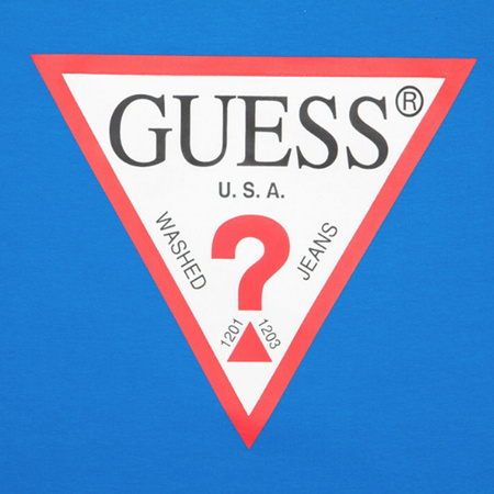 Bluza Męska GUESS LOGO Slim Fit Niebieska
