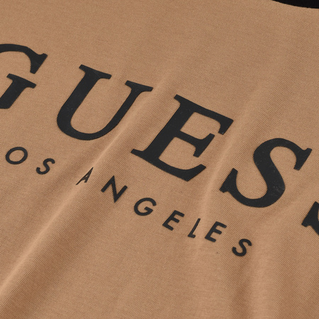 T-Shirt Męski GUESS M2RI16 K8FQ1 Brązowy