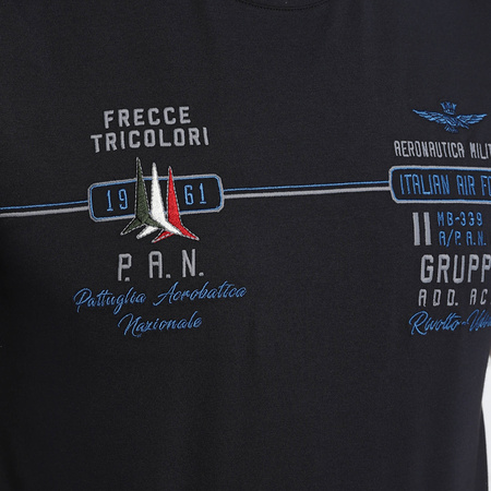 T-shirt Męski Aeronautica Militare 221TS1941J534 Granatowy