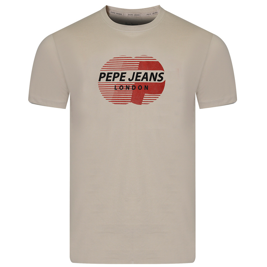 T-shirt Męski PEPE JEANS Oldwive PM508942 Ecru