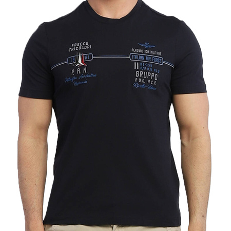 T-shirt Męski Aeronautica Militare 221TS1941J534 Granatowy