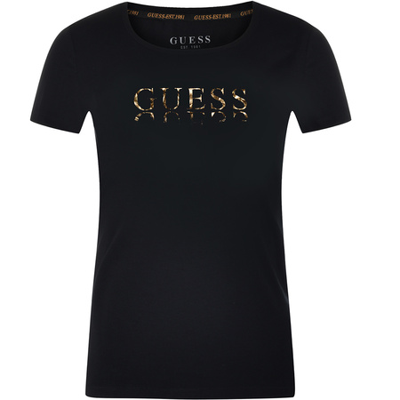 T-shirt Damski GUESS Logo W2GI03 K68D0 Czarny 