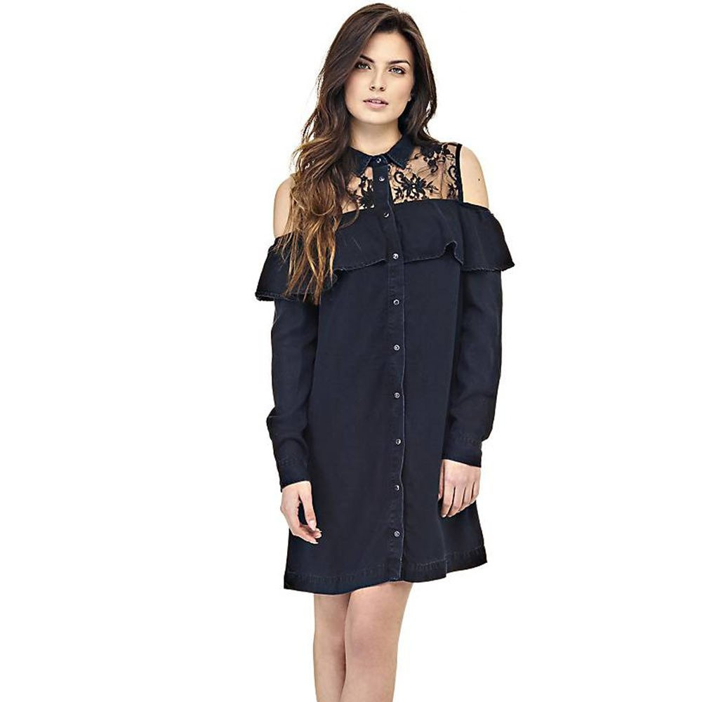 SUKIENKA GUESS GRANATOWA DAMSKA W74K52D2R20