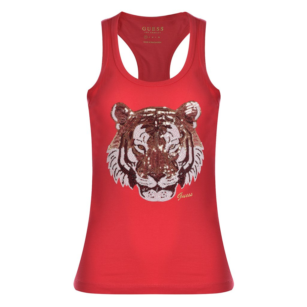 Top Damski GUESS Tank M0GI76 I3Z00 Czerwony