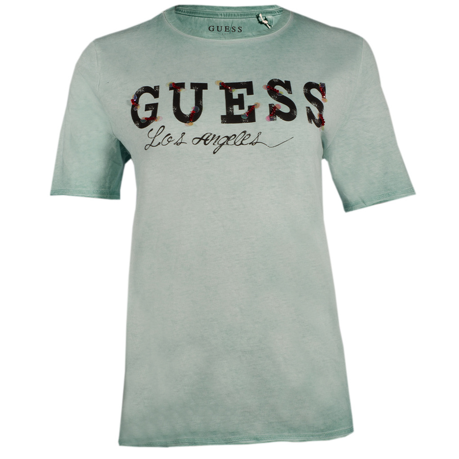 T-shirt Damski GUESS W9GI0K KA0U0 Zielony