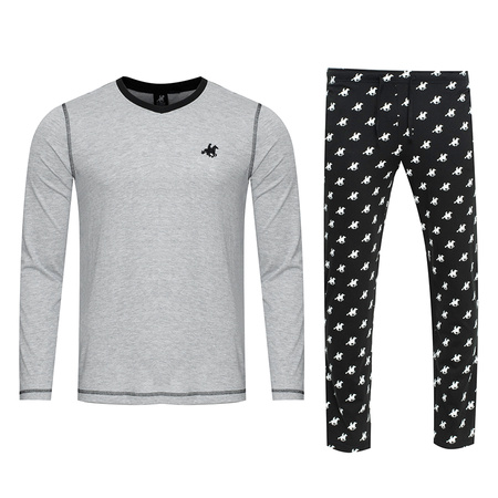 Piżama Męska U.S. GRAND POLO EQUIPMENT & APPAREL Szara