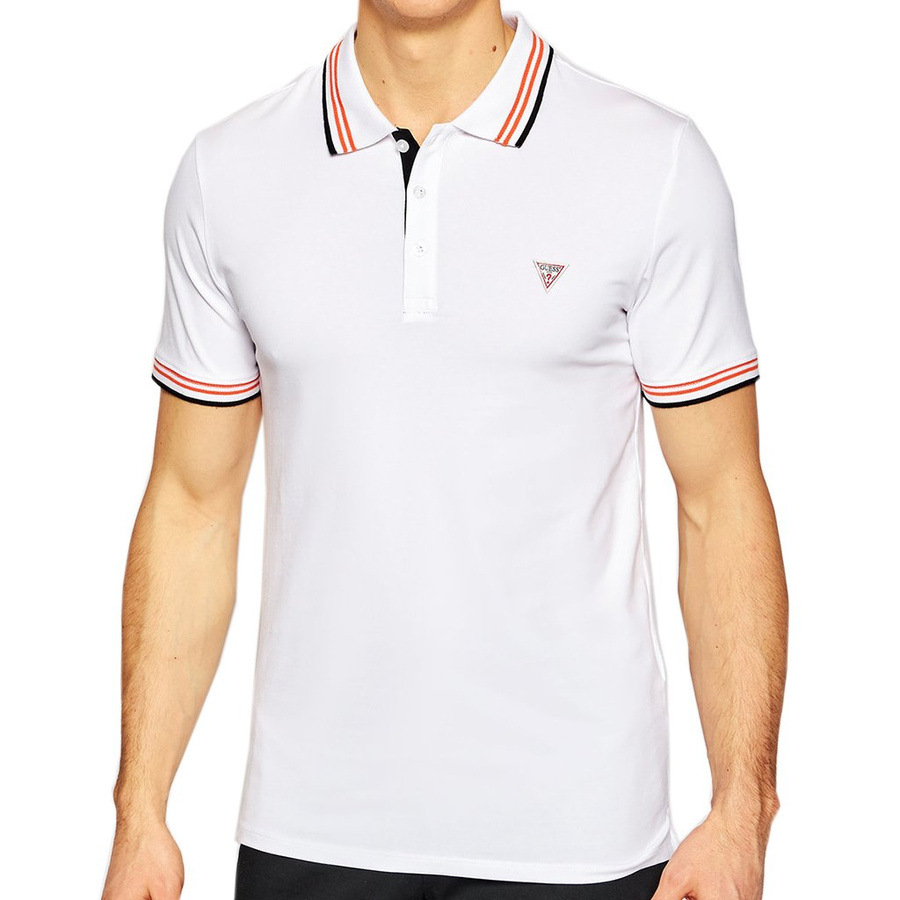 Koszulka Polo Męska Guess M1RP66 J1311 Biały