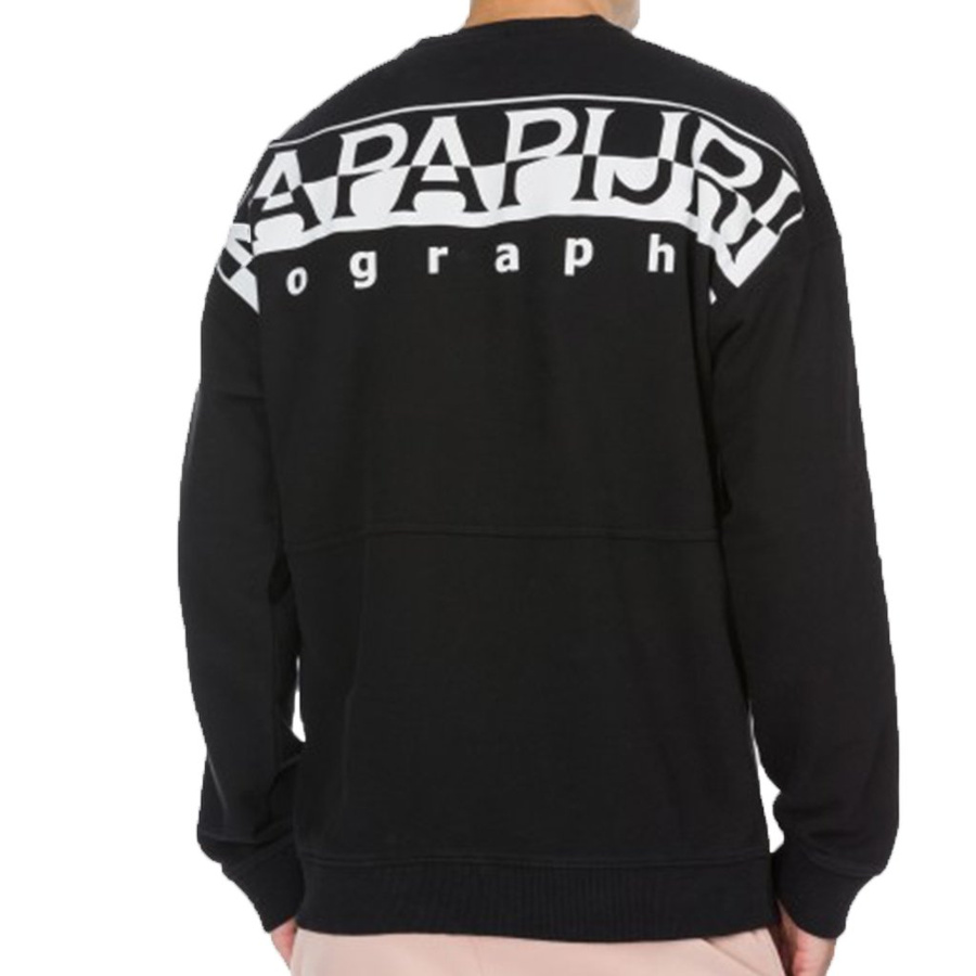 Męska Bluza NAPAPIJRI CZARNY NAPIS TYŁ