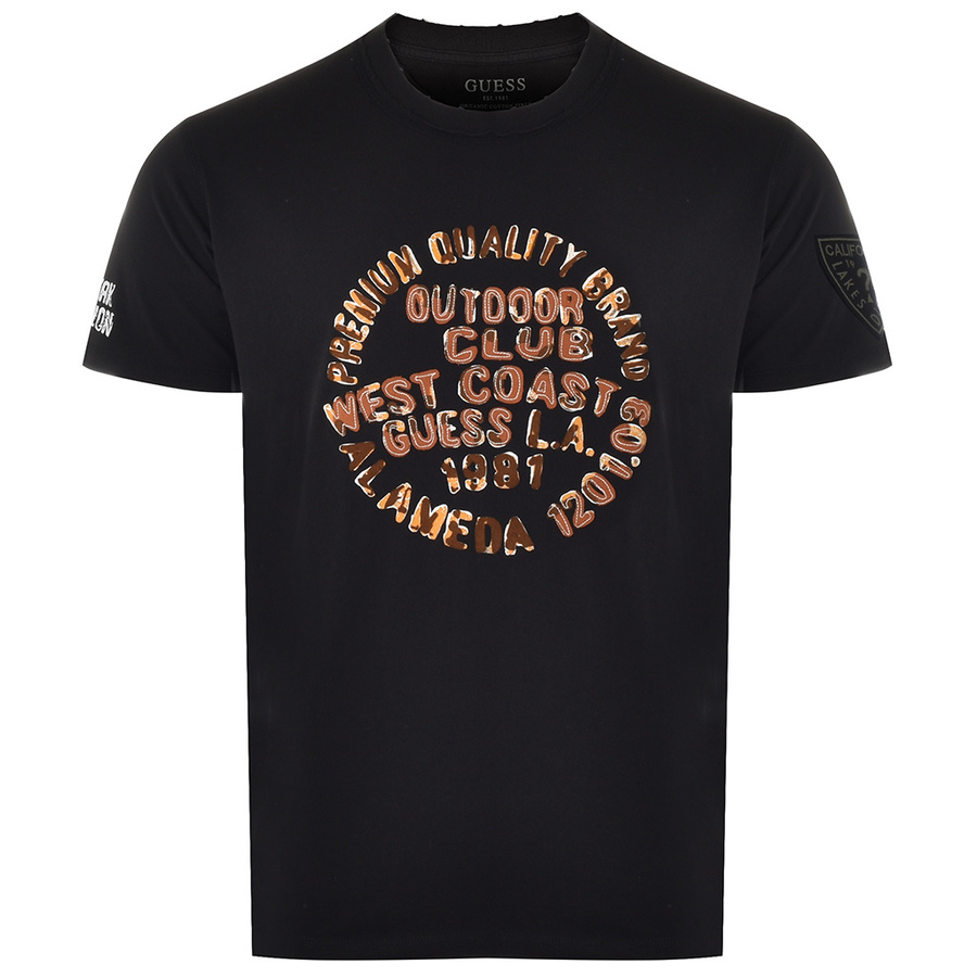 T-Shirt Męski GUESS Logo M2RI16 K8FQ1 Czarny