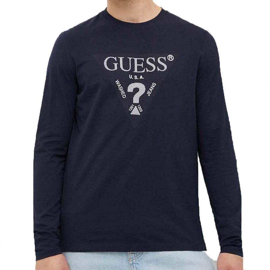 Longsleeve Męski GUESS Logo M4YI06 I3Z14 Granatowy