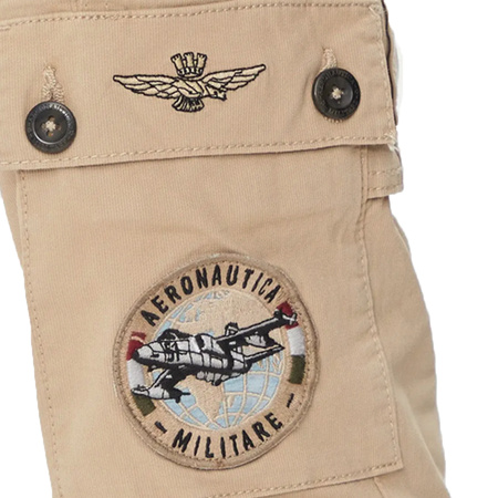 Spodnie Aeronautica Militare 241PA1601CT3254 Brązowe