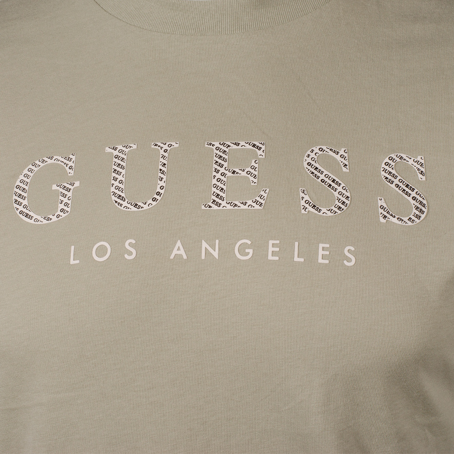 T-Shirt Męski GUESS Logo X3RI01 KAK90 Zielony