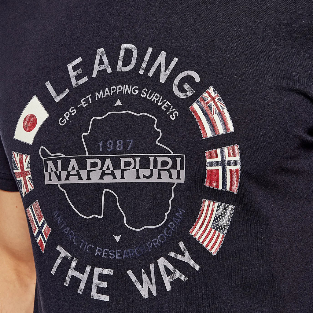 T-shirt Męski NAPAPIJRI NP0A4F6P Granatowy 