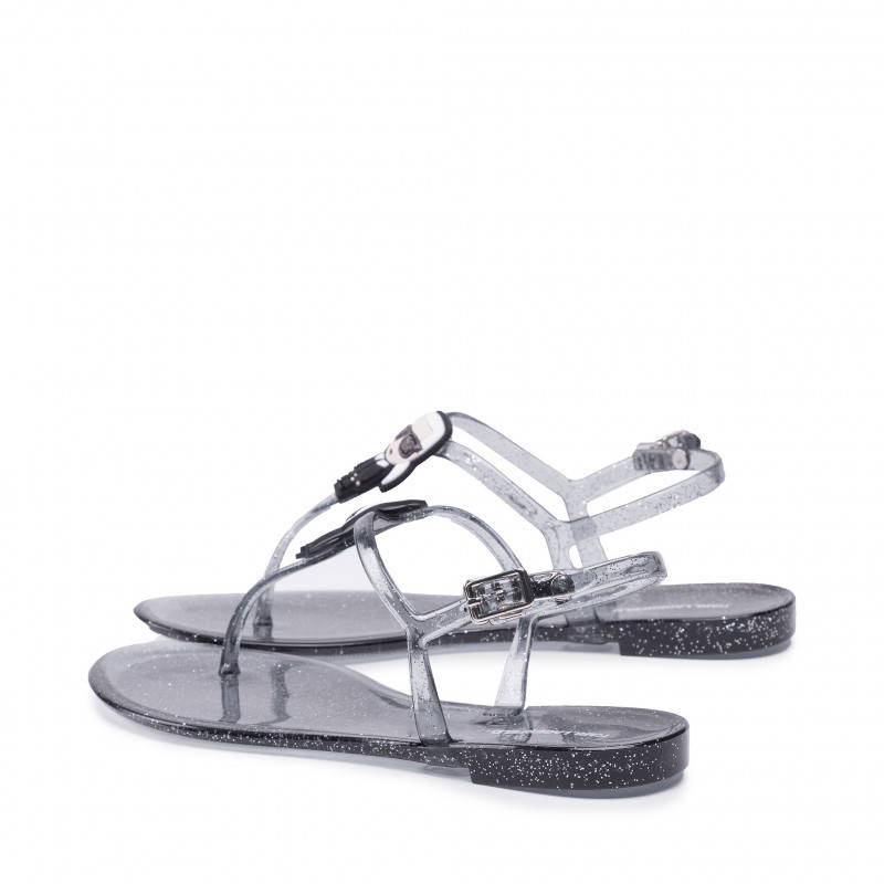 Sandały KARL LAGERFELD KL80080 Black Rubber 
