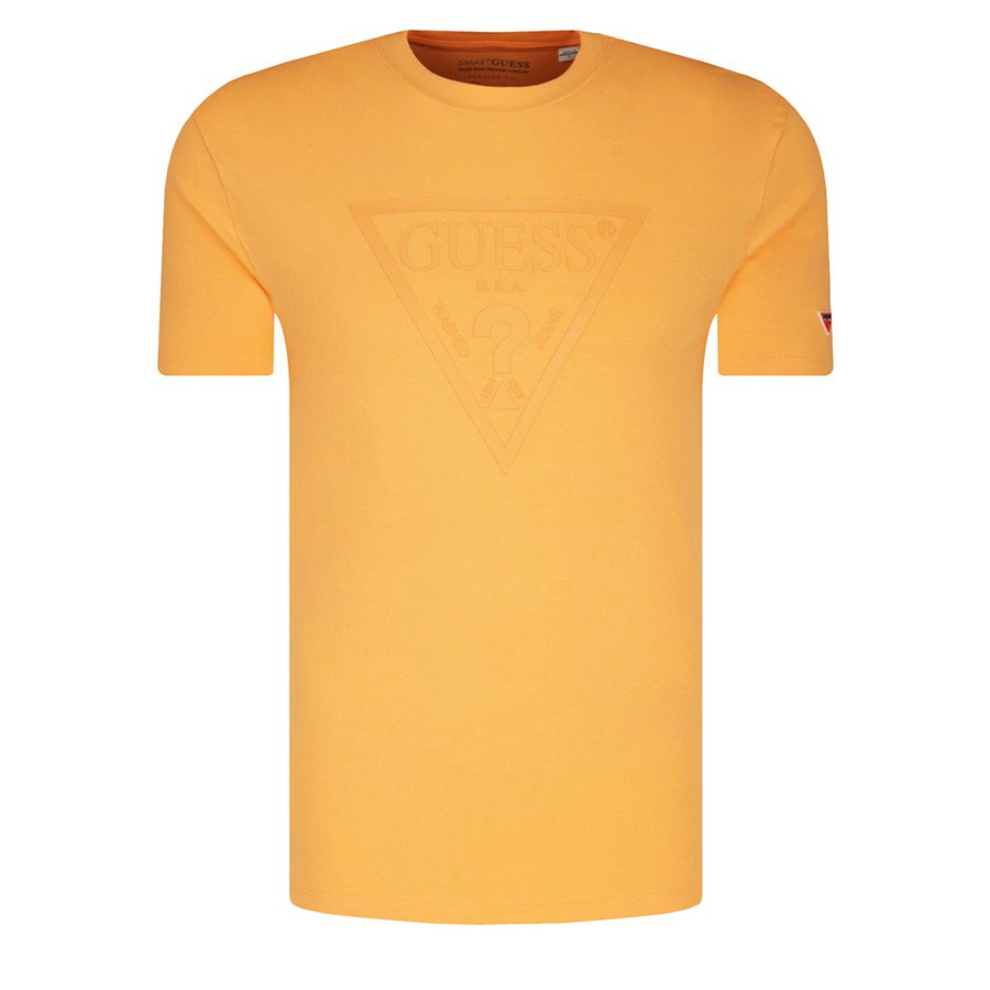 T-Shirt Męski Guess U1GA06 J1311 Pomarańczowy