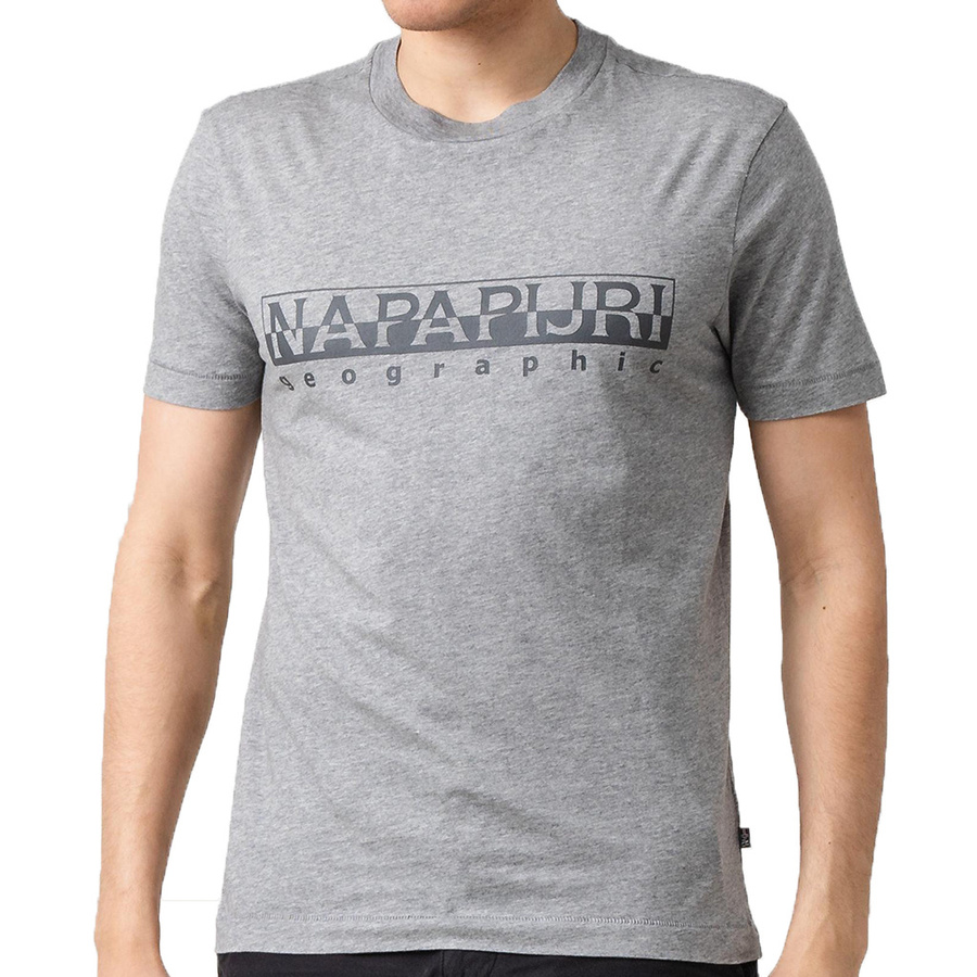 T-shirt Męski NAPAPIJRI N0YIJ9 Regular Fit Szary