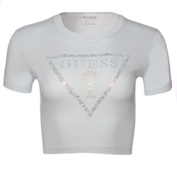 Top T-shirt Damski GUESS K73I56 K8HM0 Błękitny