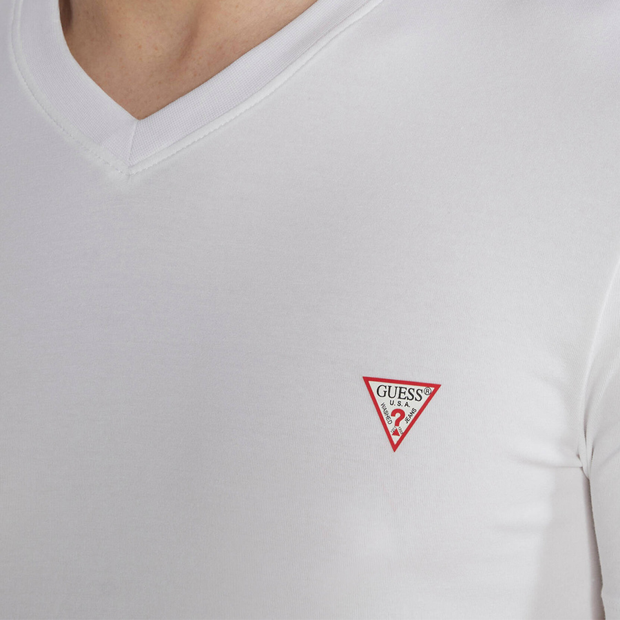 T-shirt GUESS M2YI32 J1314 Biały Slim Fit