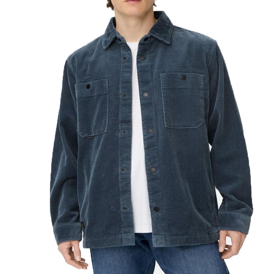 Koszula Męska Sztruksowa CAMEL ACTIVE 409387-6S87-47 Niebieska