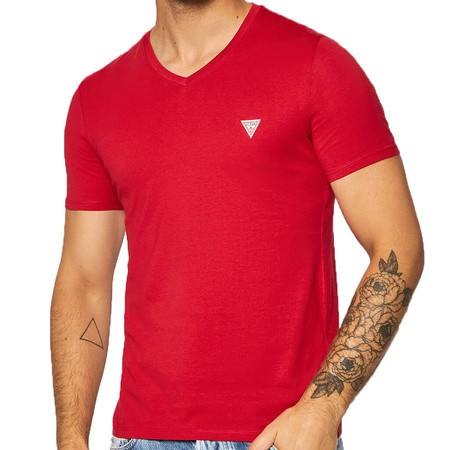 T-Shirt Meski GUESS M1RI37 I3Z11 Czerwony Slim Fit