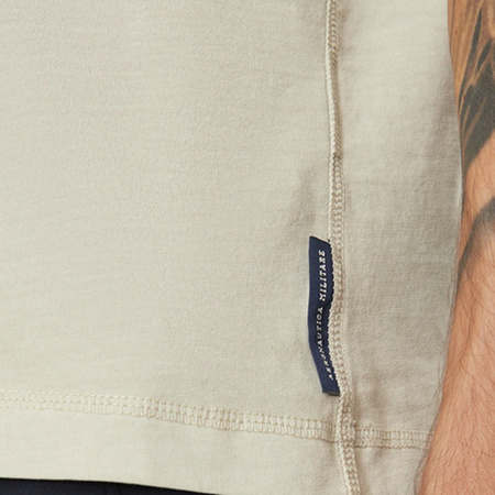 T-shirt Męski Aeronautica Militare 242TS2302J652 Beżowy