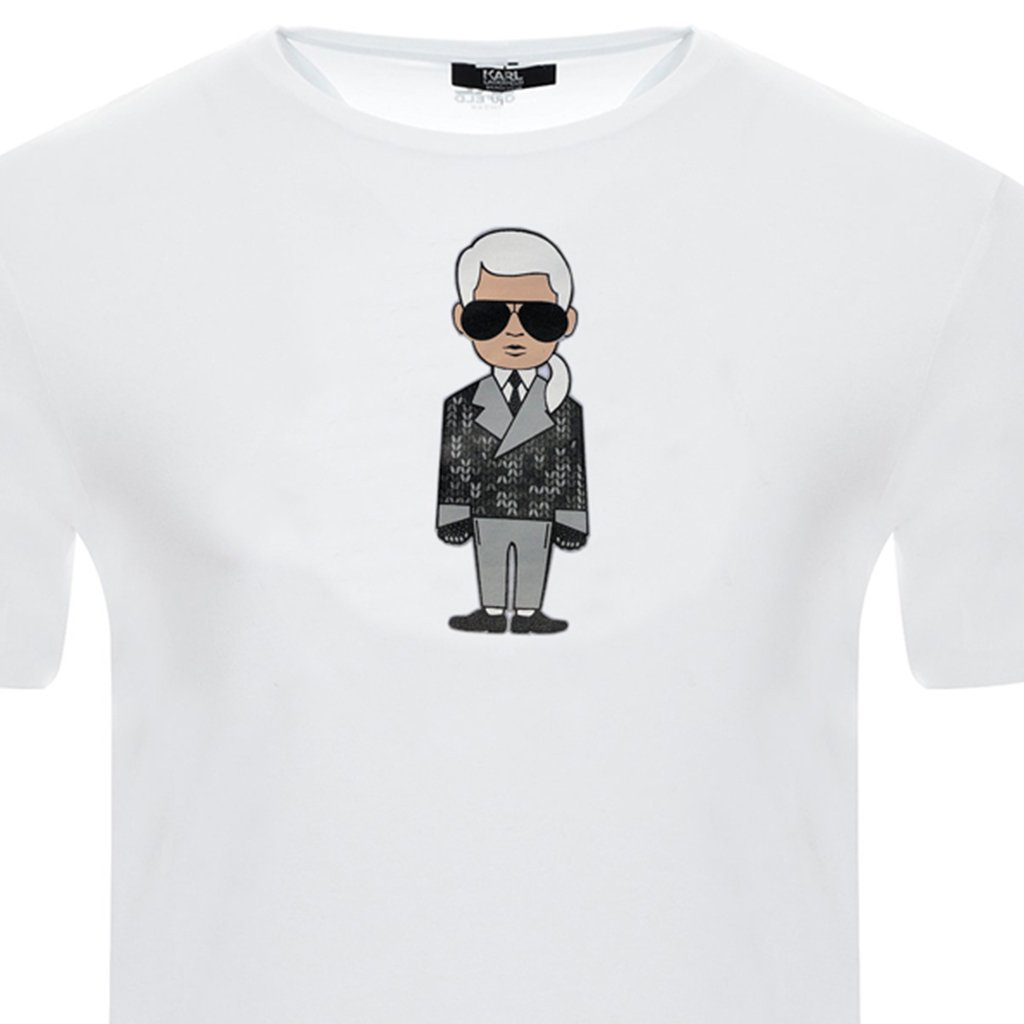 T-Shirt Meski KARL LAGERFELD KL20MTS01 Bialy